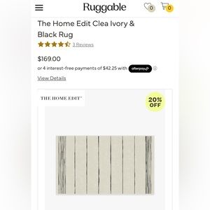 Ruggable The home edit 3x5 rug